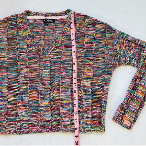 Freshman, Oversized Cropped Multicolored Sweater, Small - Picture 15 of 15
